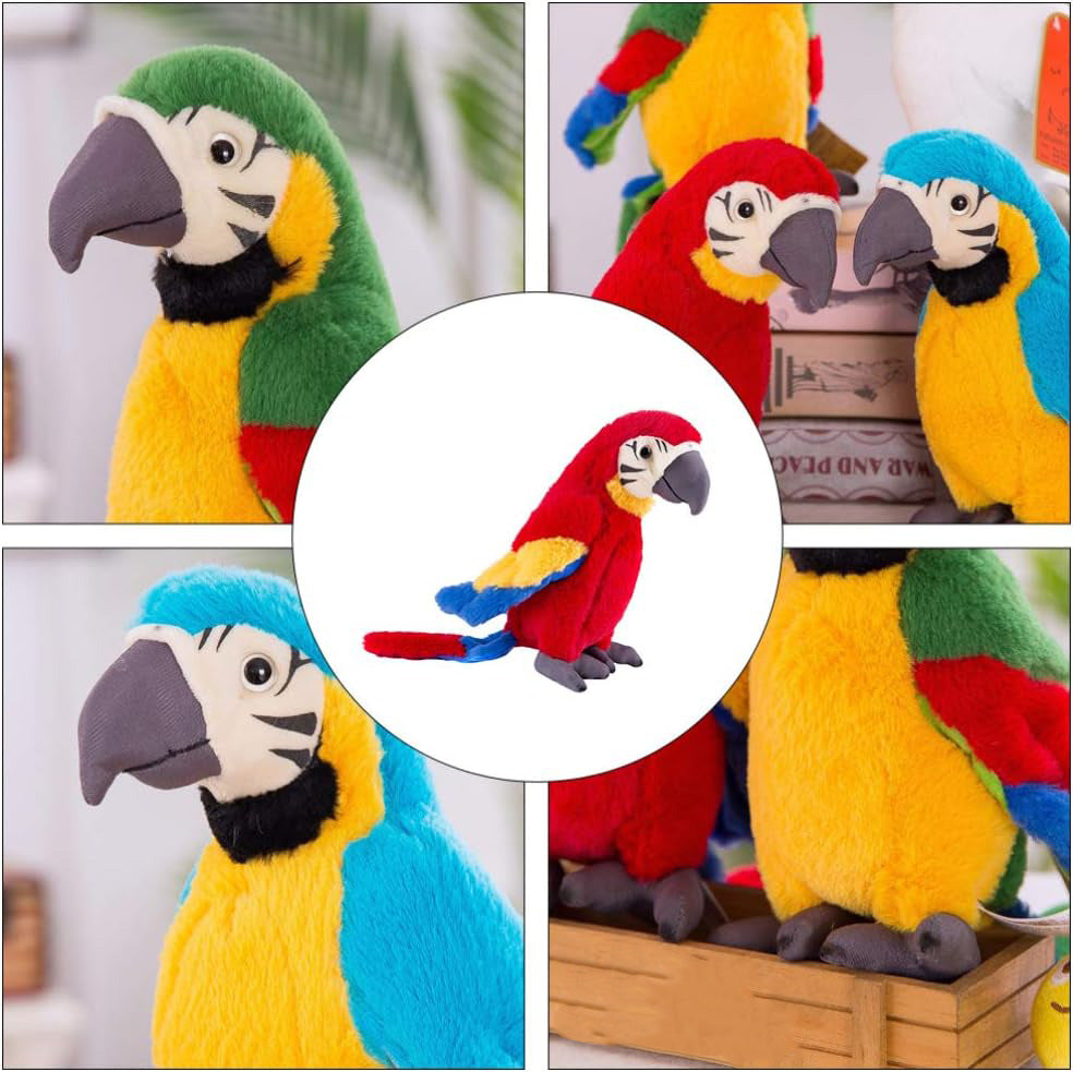 Livslik papegoja plyschleksak