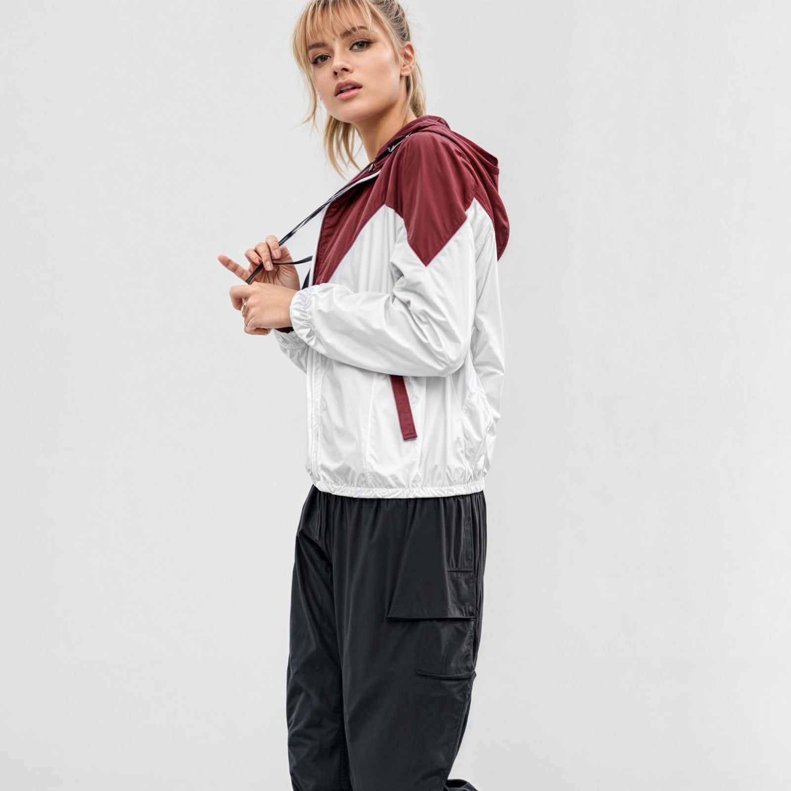 Tvåfärgad vindjacka