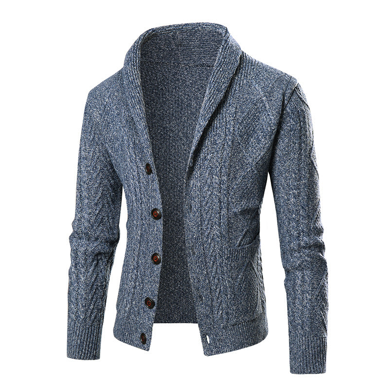Herrens Kashmir Cardigan Avslappnad Stil