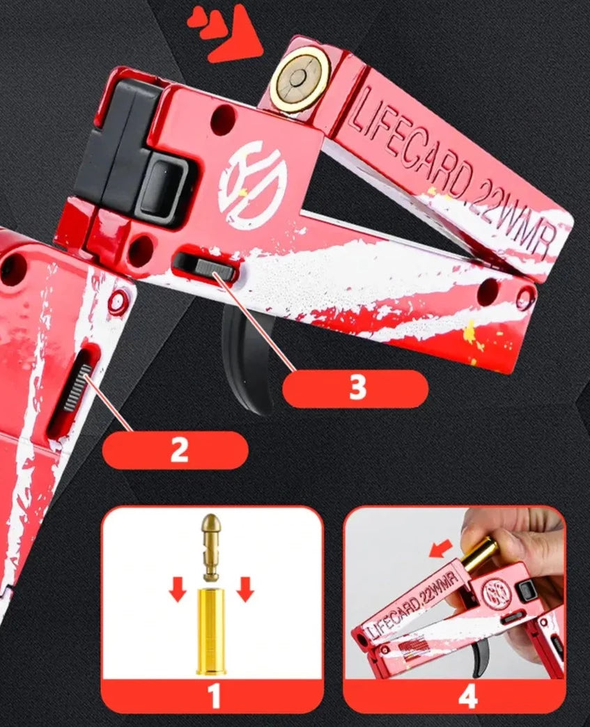 Hopfällbar leksakspistol för softboll