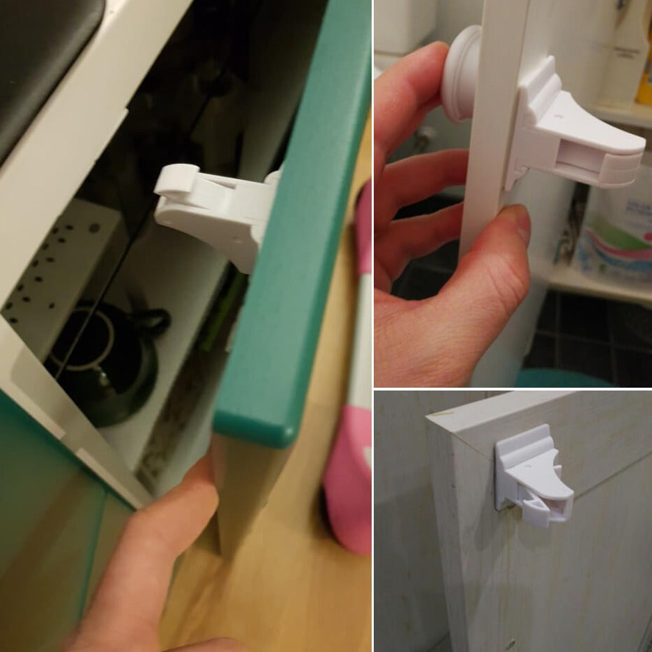 Självhäftande barnsäkert magnetlås