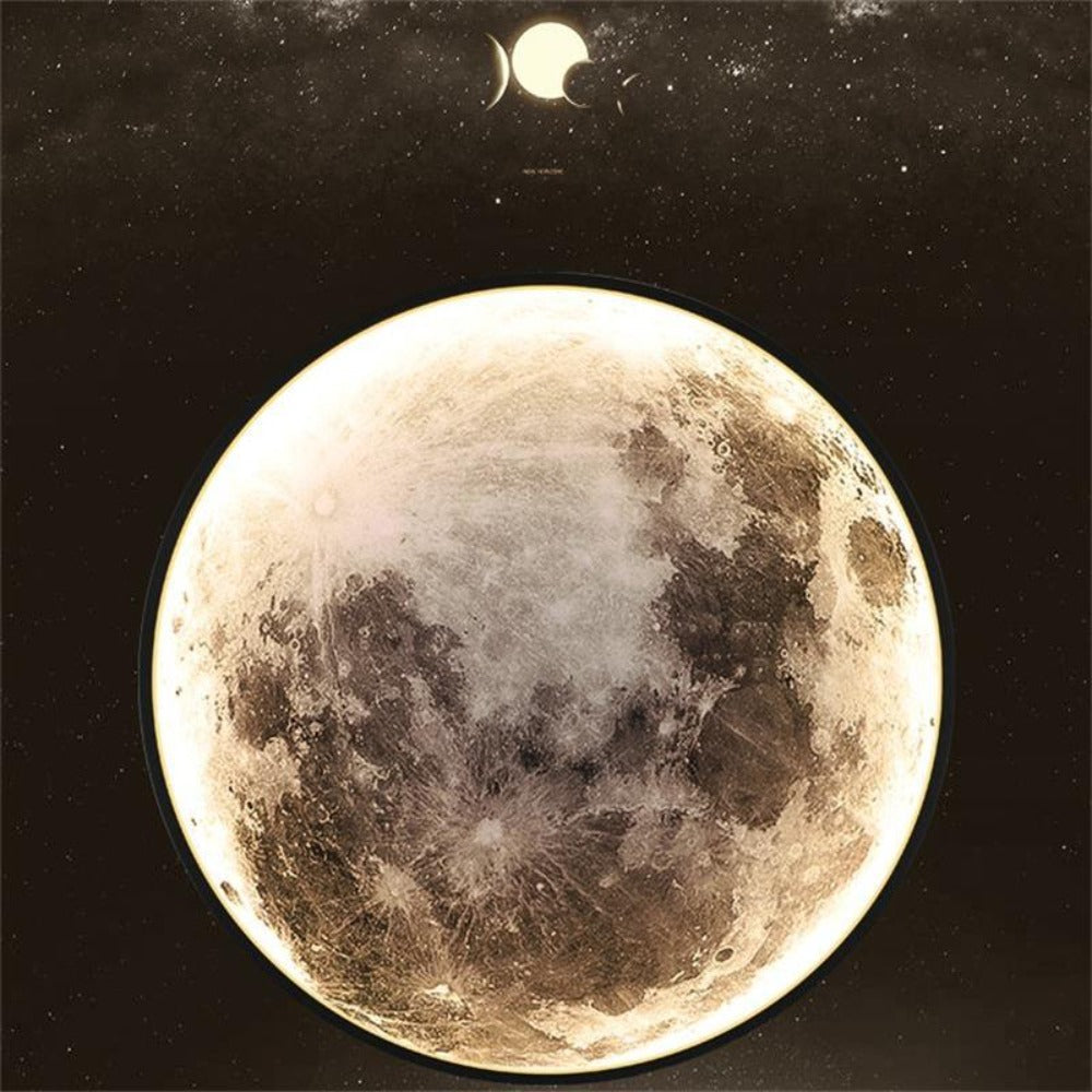 3D LED Tak- eller Vägglampa Mån- eller Jorddesign 8