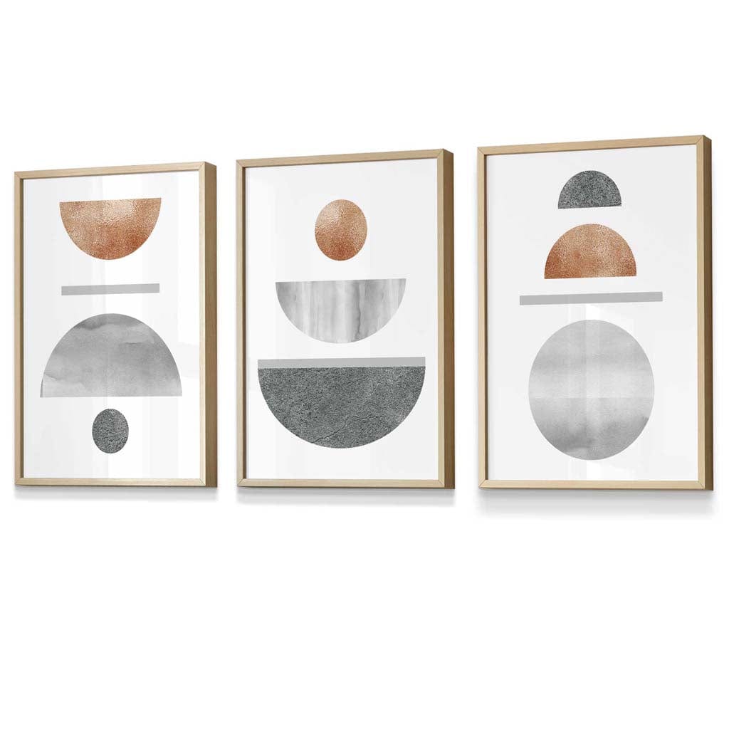 Abstrakt Geometrisk Väggkonst Set för Heminredning 6