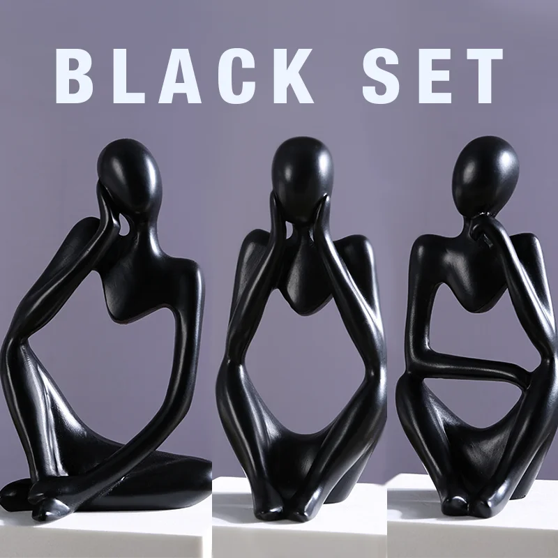 Abstrakt Staty Set för Inredning 10