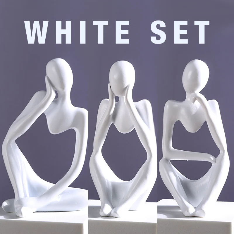 Abstrakt Staty Set för Inredning 7