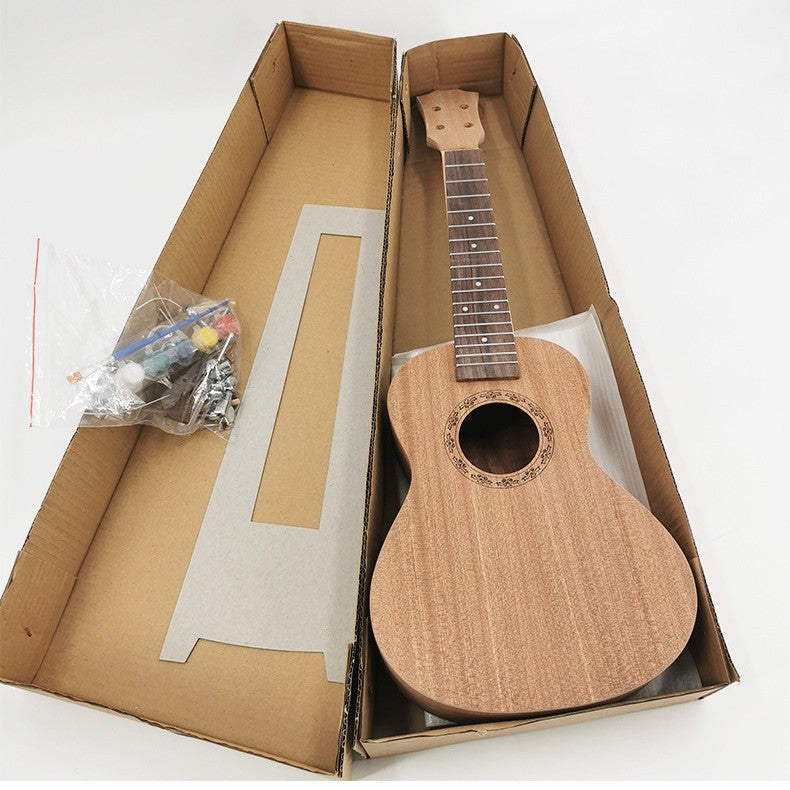Akustisk Ukulele för Dam och Herr med Regnbågsmönster 4