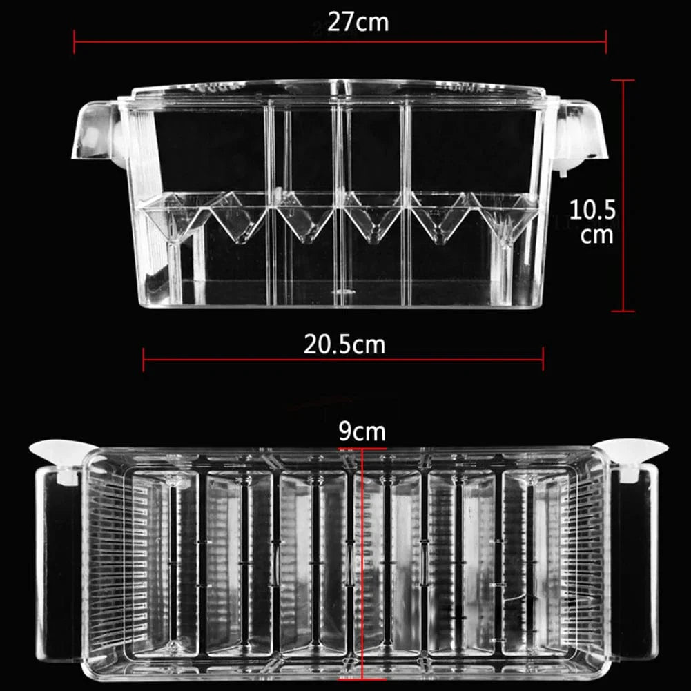 Akvarium Avel Box Transparent Dubbellager för Fiskar 5