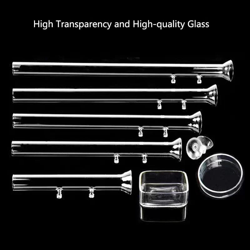 Akvarium Matarrör Transparent Design För Räkor Och Små Fiskar 4
