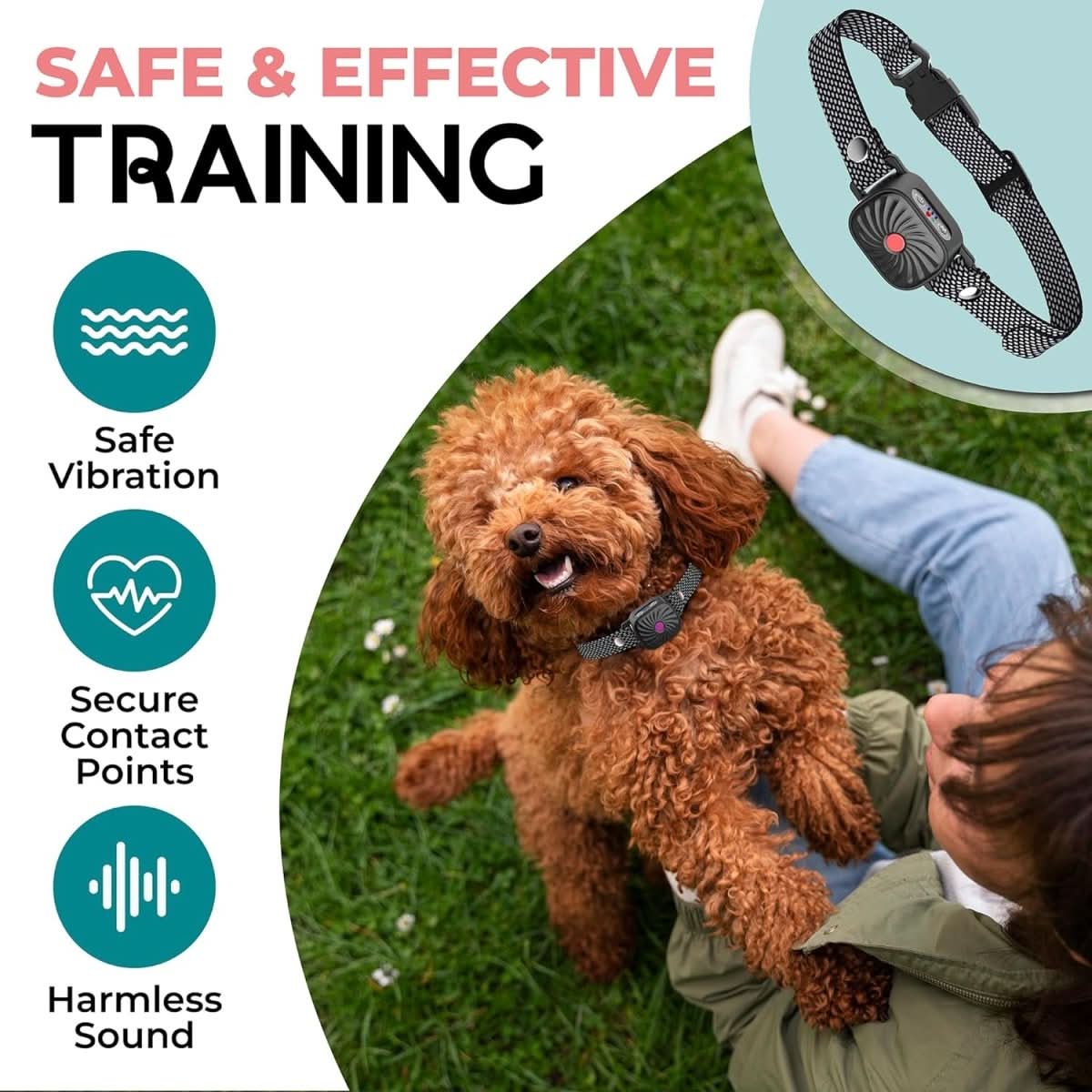 Anti-Bark Halsband för Små Hundar med Ljud och Vibration 2
