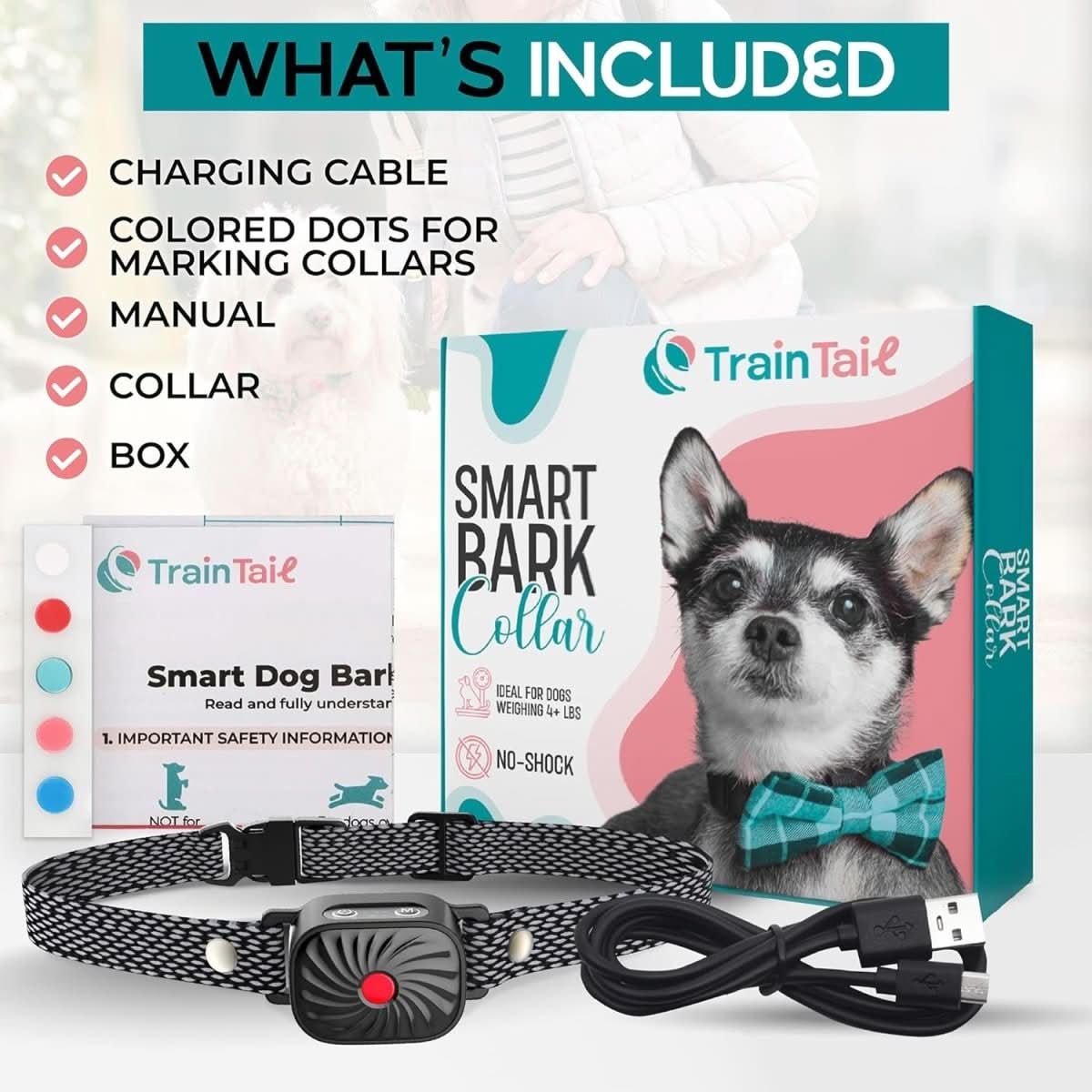 Anti-Bark Halsband för Små Hundar med Ljud och Vibration 6