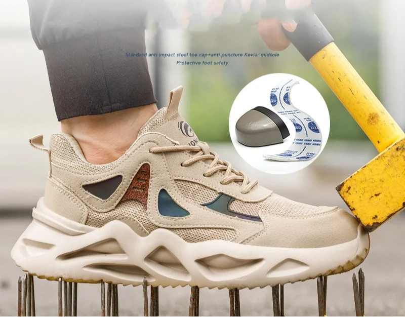 Arbetsskor Herr Stålhätta Lätta och Andningsbara 1