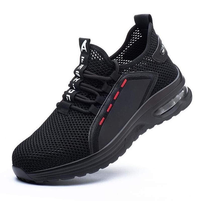 Arbetsskor för män med ståltåhätta och flexibel design 0