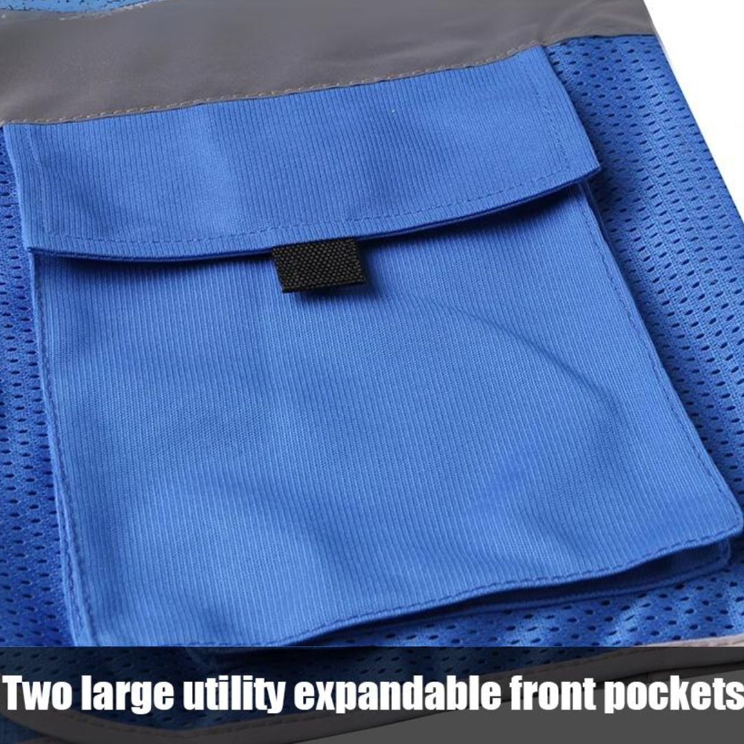 Arbetsväst Reflekterande för Hög Synlighet med Praktiska Fickor 5