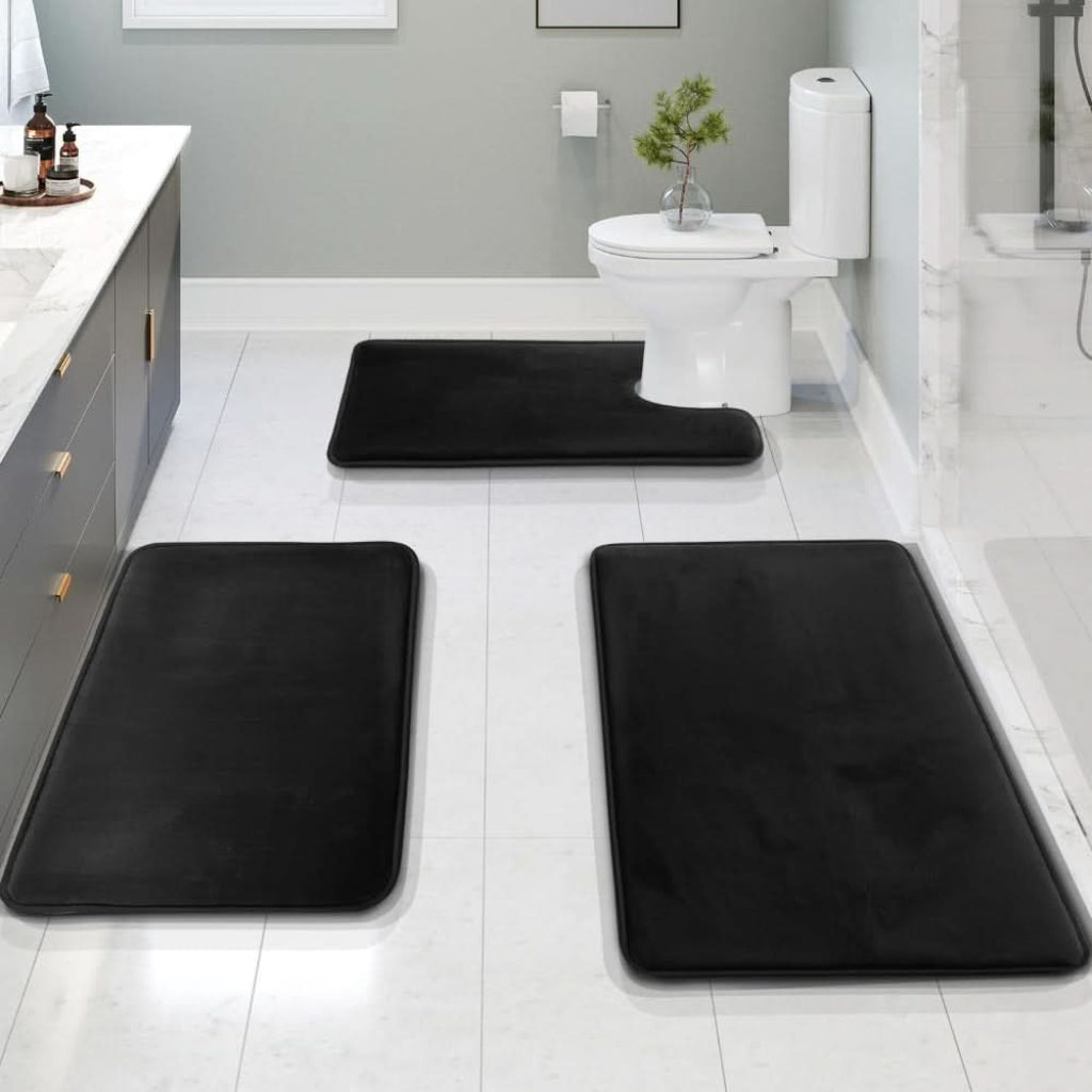 Badmatta Set för Badrum Mjuk och Halkfri 3