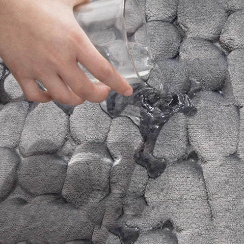 Badmatta med Kullerstensdesign Halkfri 5