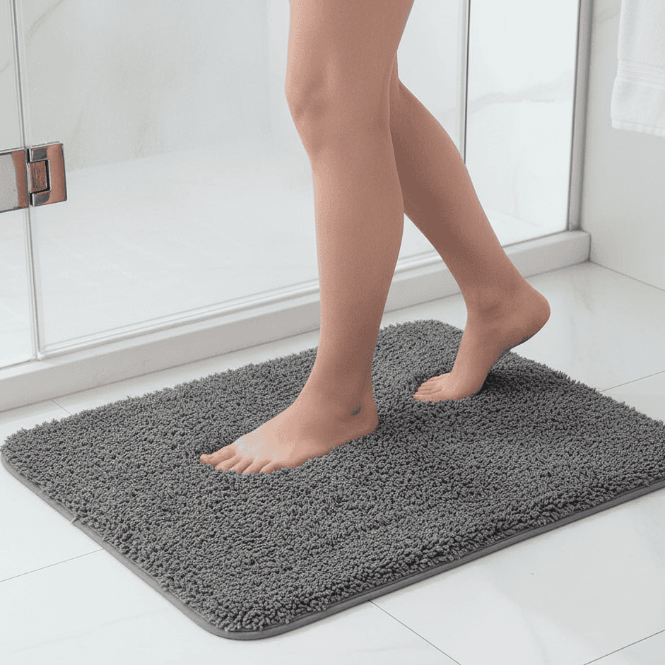 Badrumsmatta Fluffig med Mjuk Pälsstruktur 7