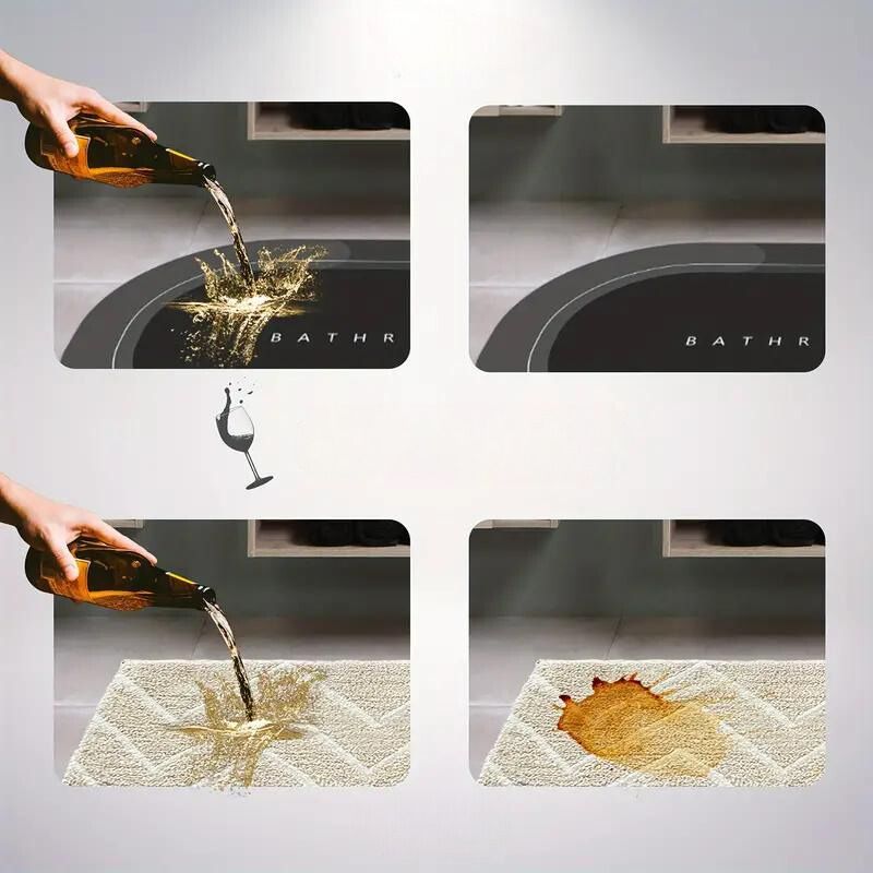 Badrumsmatta Snabbtorkande och Halkfri 1