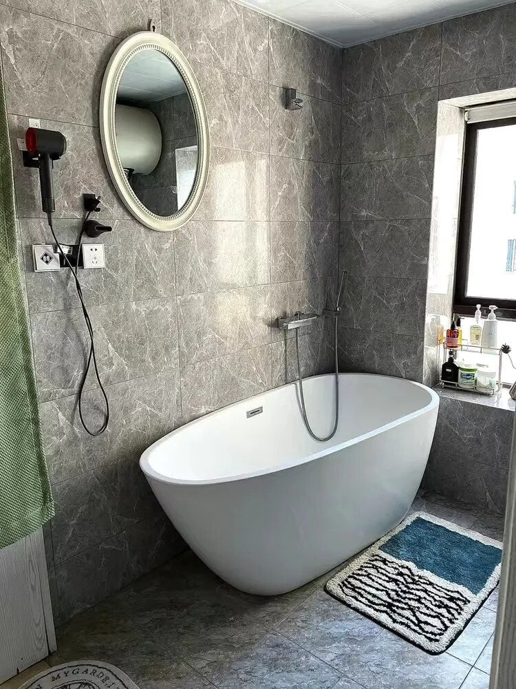 Badrumsmatta i Nordisk Stil med Abstrakt Design 8