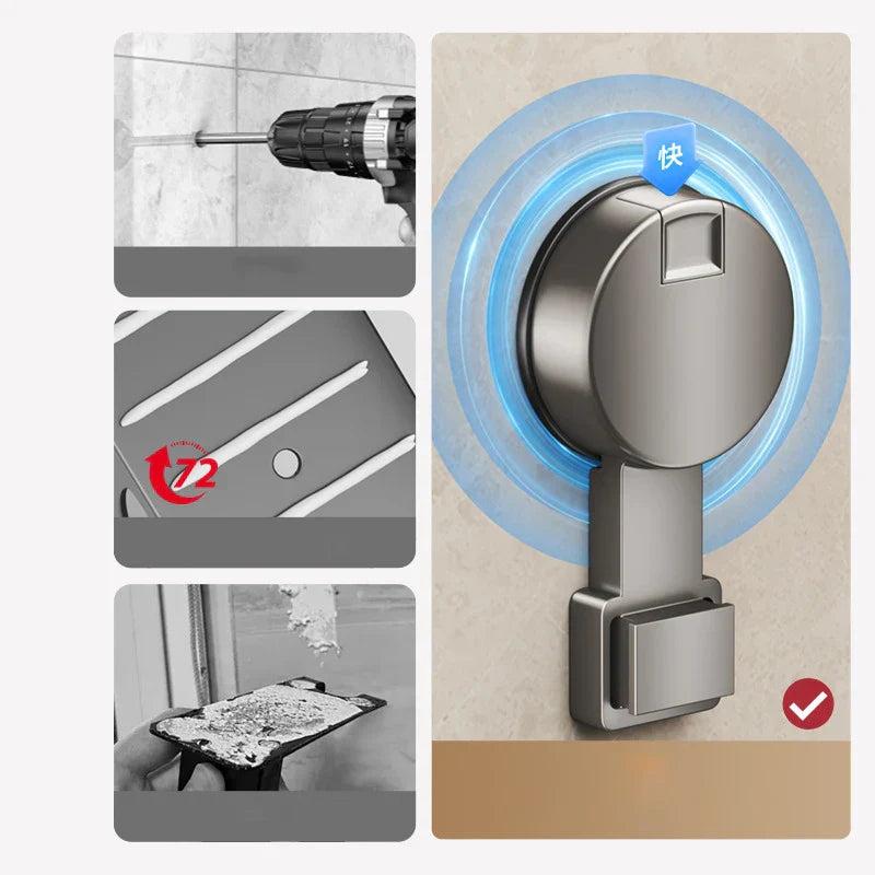 Badrumsorganisator Hörn Med Smart Design Utan Borrning 2