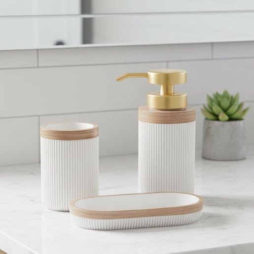Badrumsset med Dispenser och Hållare för Modern Inredning 0