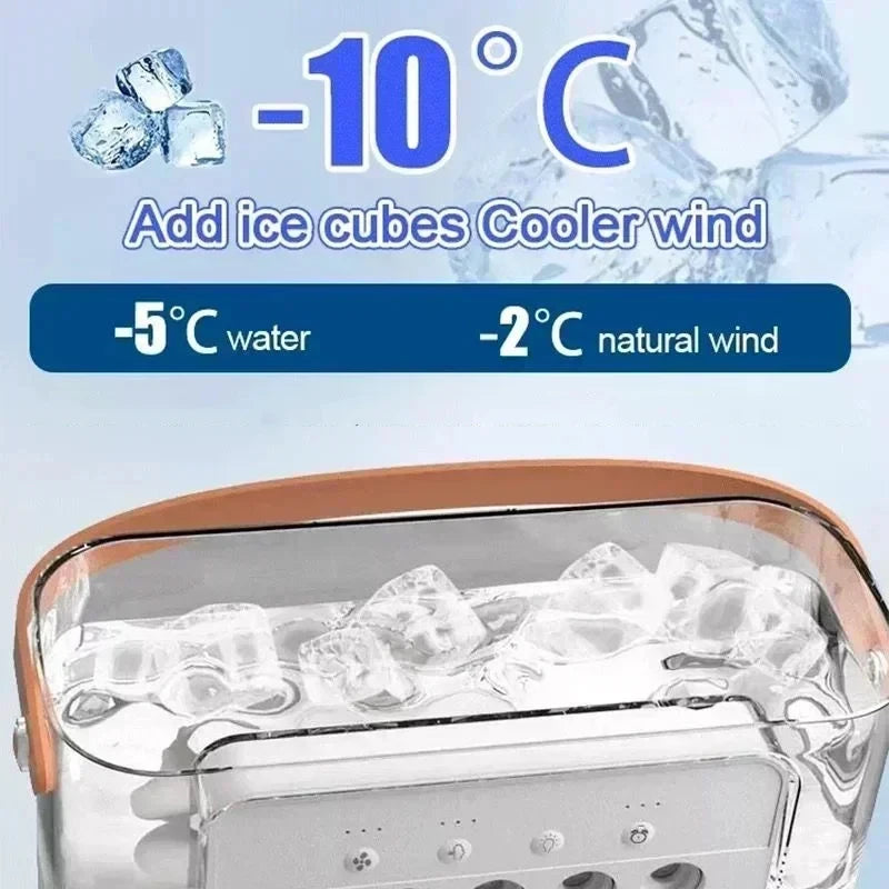 Bärbar 3-i-1 Luftkylare och Luftfuktare med LED-ljus för Hem och Kontor 1