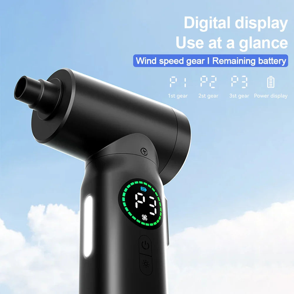 Bärbar Dammsugare och Fläkt med LED-ljus Kompakt Design 2