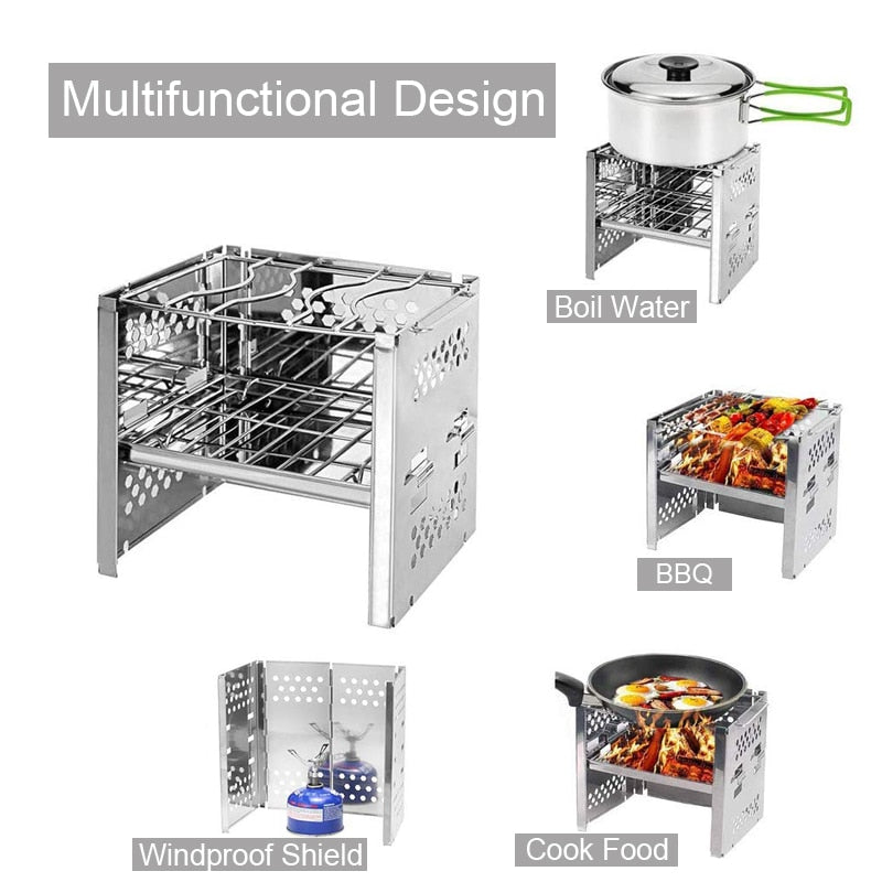 Bärbar Grill För Camping Och Bakgård, Portabel Grill Med Modern Design 3