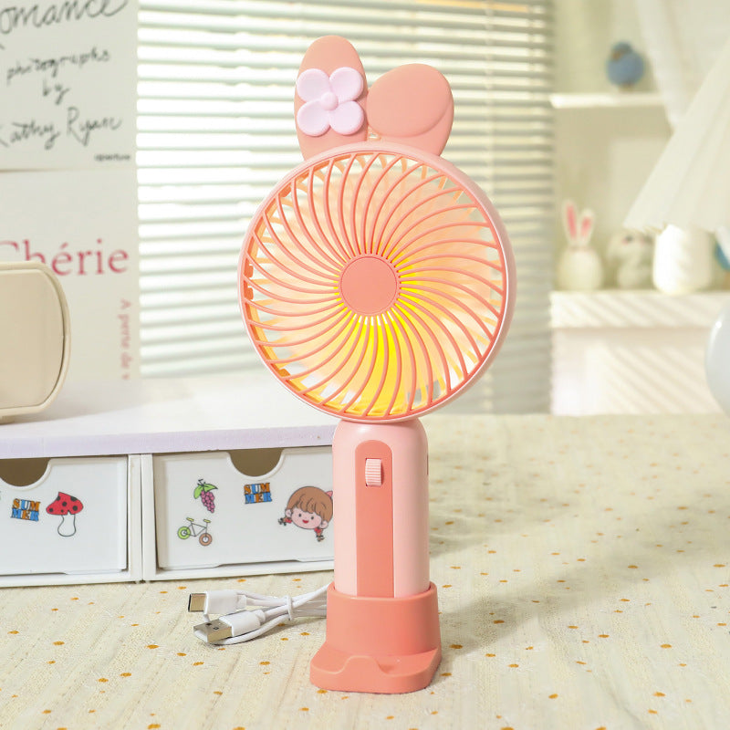 Bärbar Handfläkt med USB och LED-lampa 8