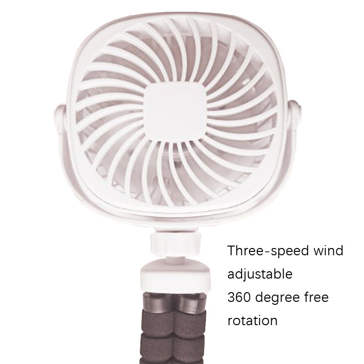 Bärbar Handhållen Fläkt för Barnvagn 360 Grader Rotation 4
