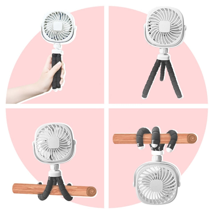 Bärbar Handhållen Fläkt för Barnvagn 360 Grader Rotation 6
