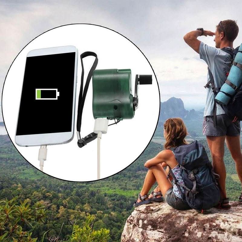 Bärbar Handvev Laddare med USB och LED 4