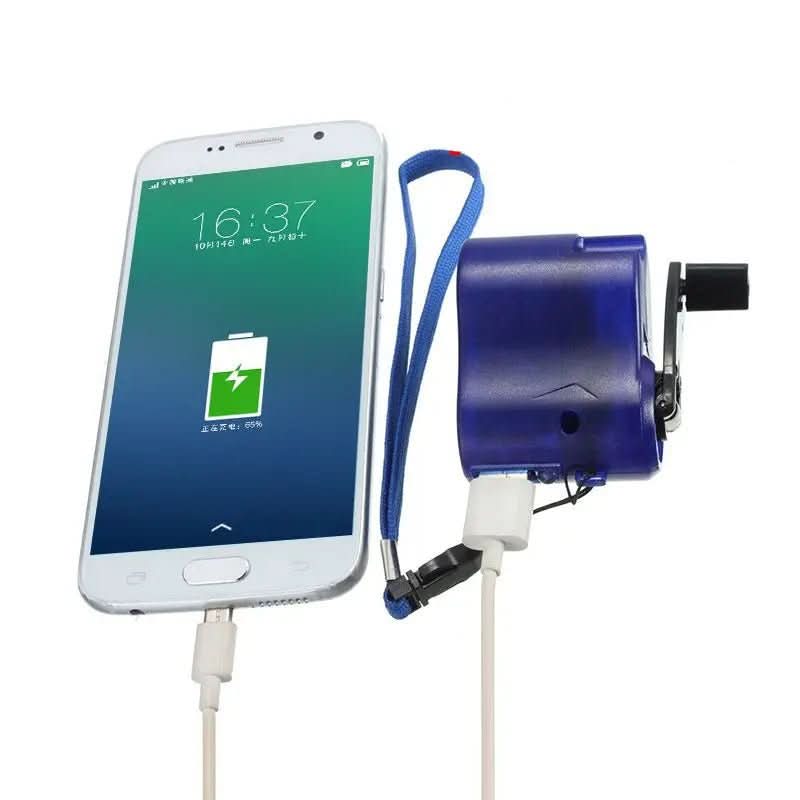 Bärbar Handvev Laddare med USB och LED 7