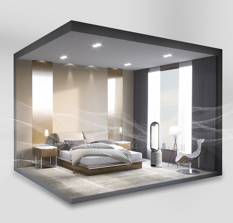 Bärbar Luftkylare med Luftrenare och Oscillerande Fläkt 7