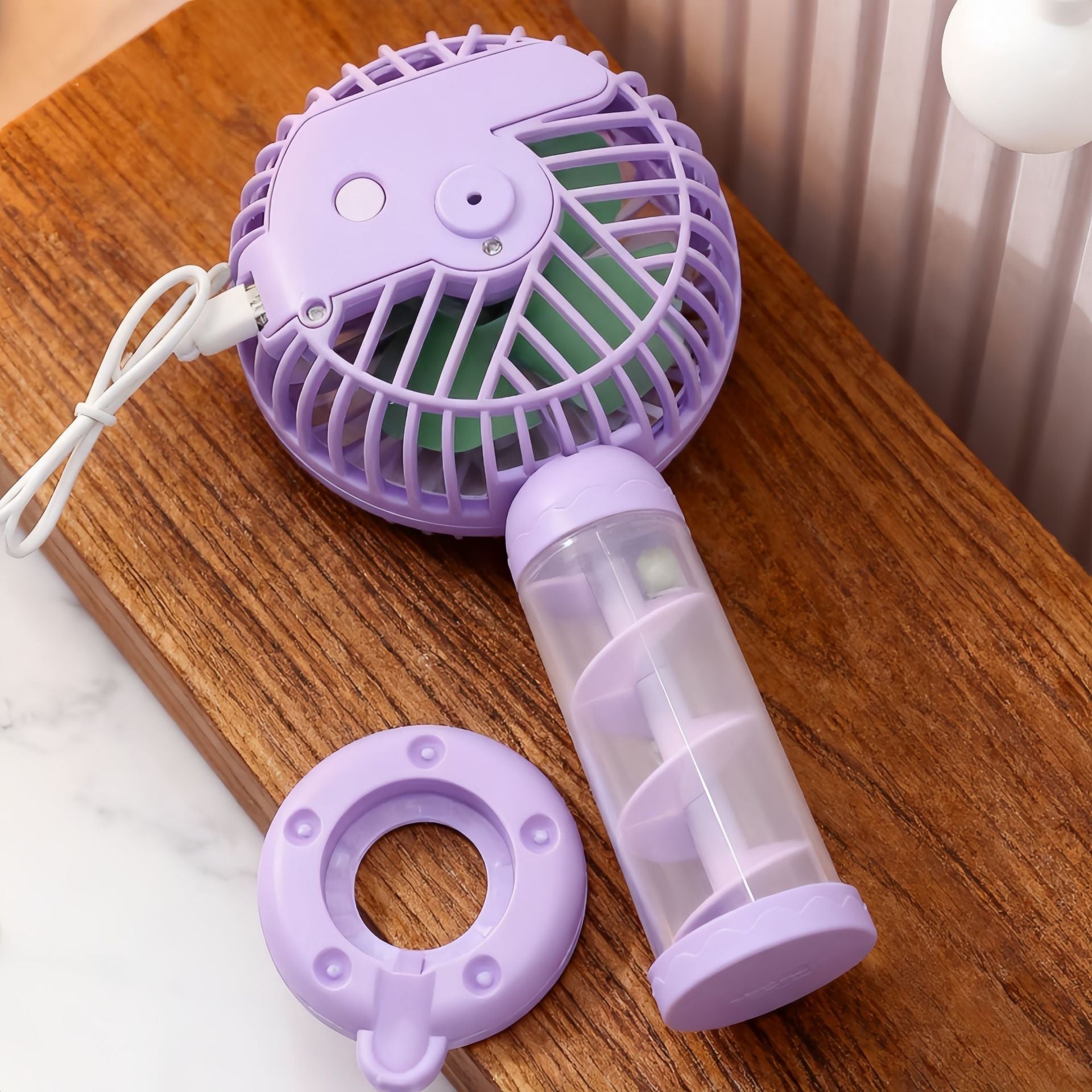 Bärbar Mini-USB-Fläkt Spiraldesign för Kvinnor 2