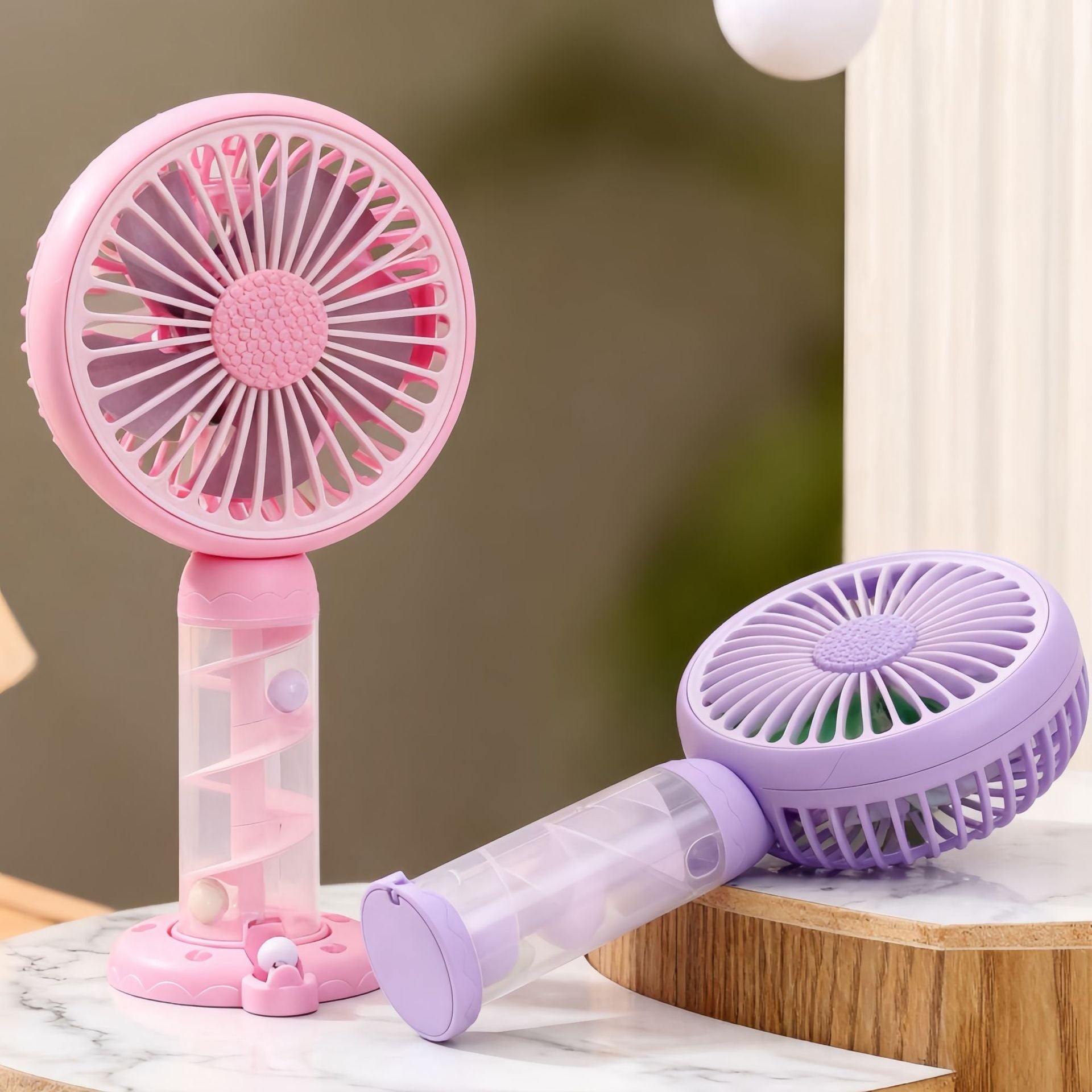 Bärbar Mini-USB-Fläkt Spiraldesign för Kvinnor 3