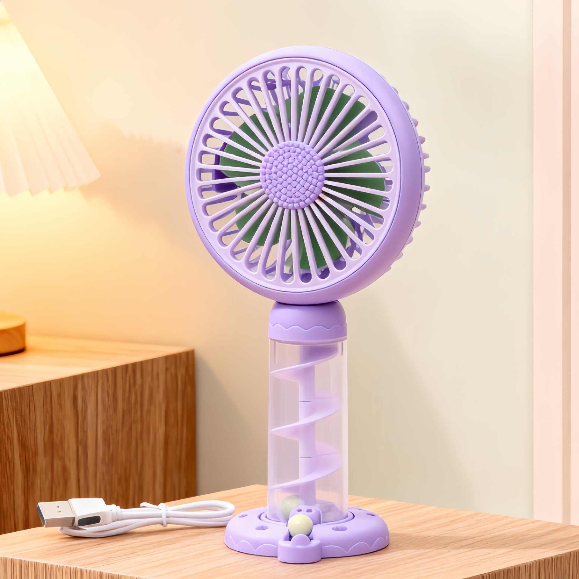 Bärbar Mini-USB-Fläkt Spiraldesign för Kvinnor 6