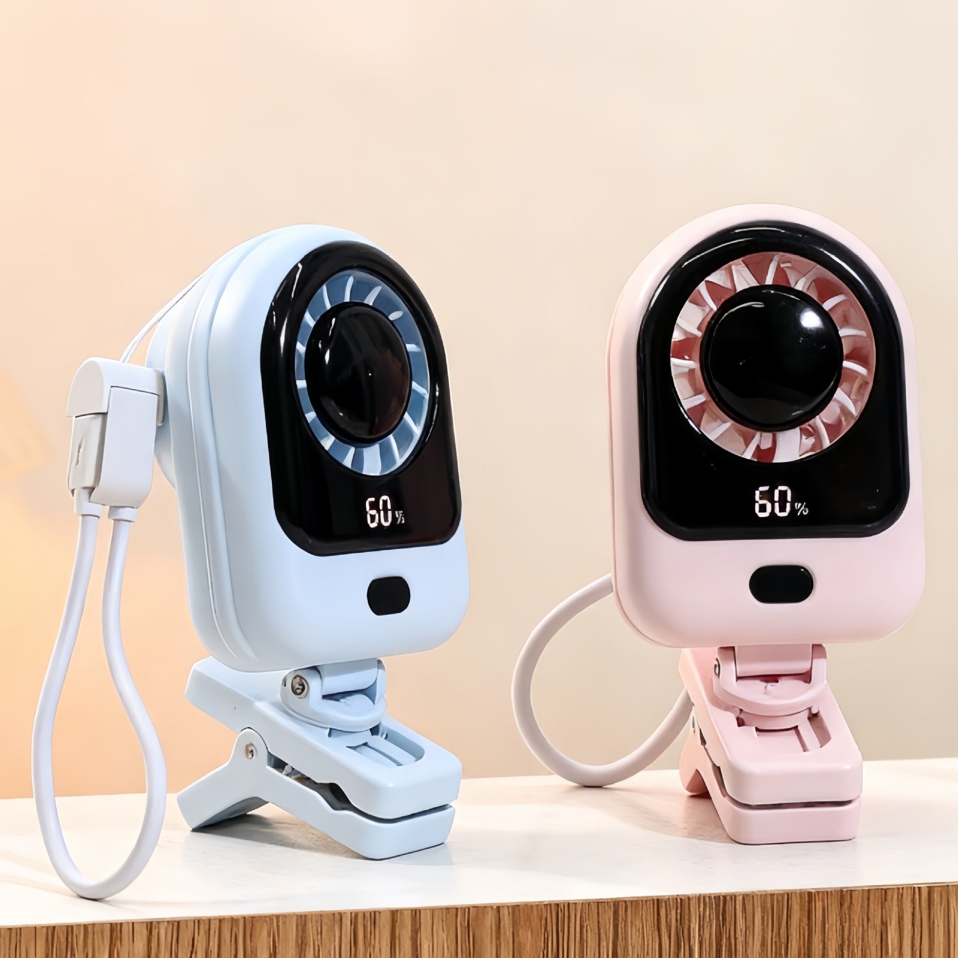 Bärbar Mini Luftkylare för Damer med Digital Display Kompakt Design 4