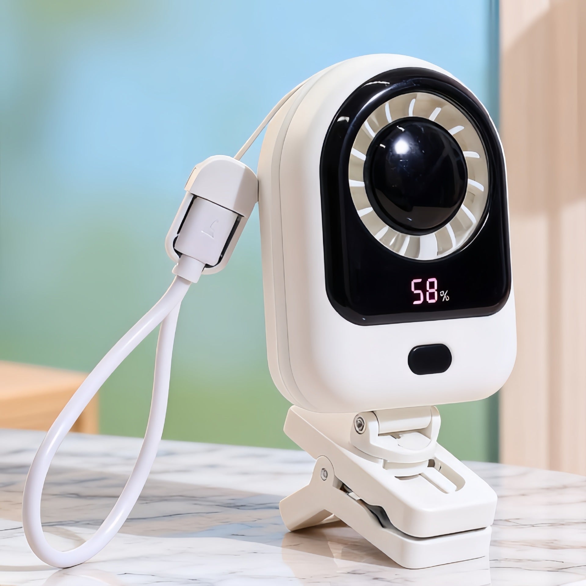 Bärbar Mini Luftkylare för Damer med Digital Display Kompakt Design 7