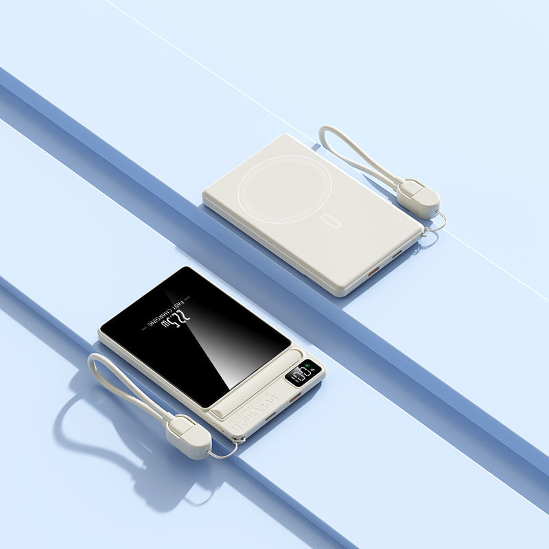 Bärbar Powerbank 20000mAh Trådlös Laddning med Digital Display 2