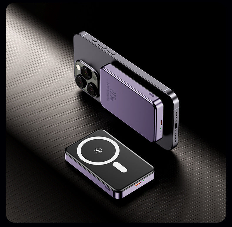 Bärbar Powerbank 20000mAh med Induktionsladdning och LED-Display 4