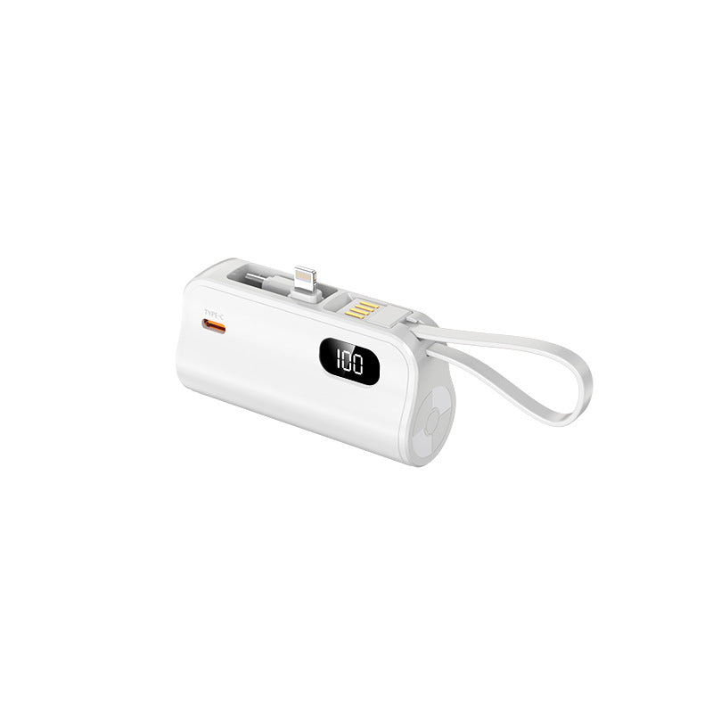 Bärbar Powerbank 20000mAh med Integrerade Kablar och LED-Display 0