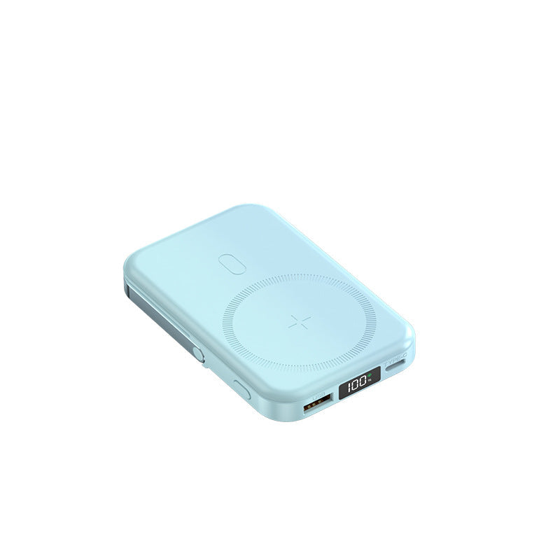 Bärbar Powerbank Trådlös Laddning med Digital Display 0