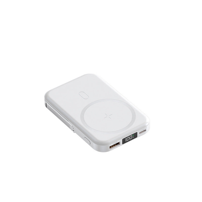 Bärbar Powerbank Trådlös Laddning med Digital Display 4