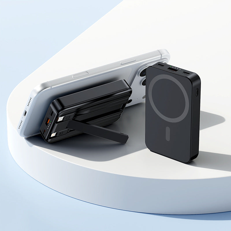 Bärbar Powerbank med Magnetisk Funktion och Integrerat Stativ 2