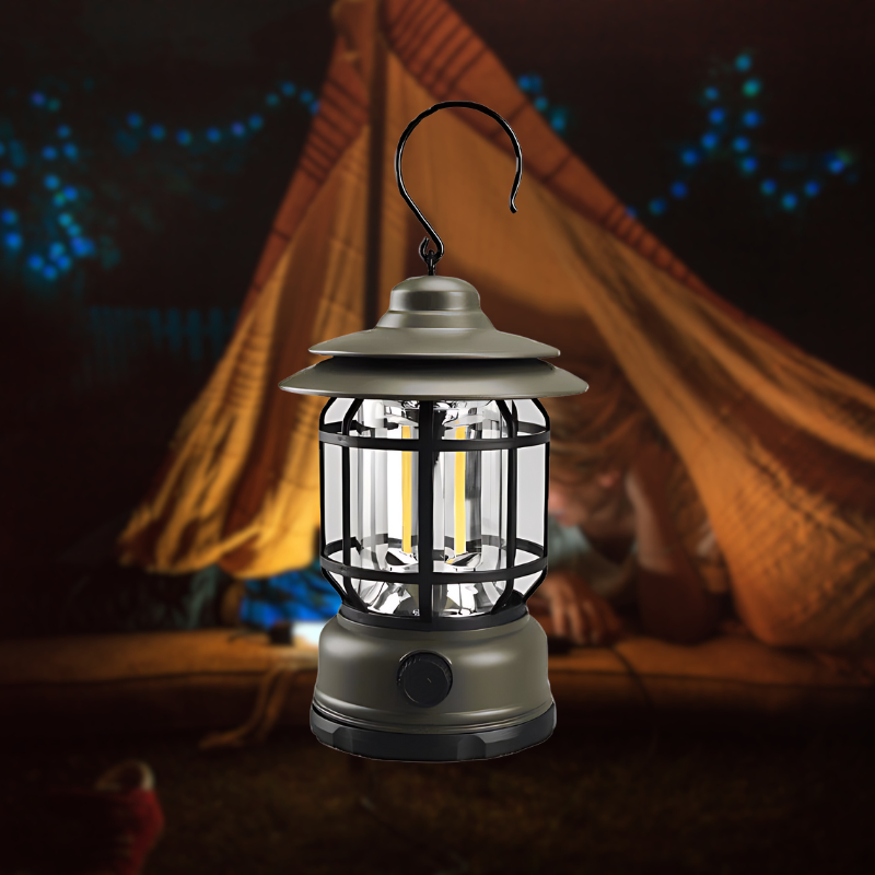 Bärbar Retro Lampa För Inomhus Och Utomhus Med Justerbar Ljusinställning 4