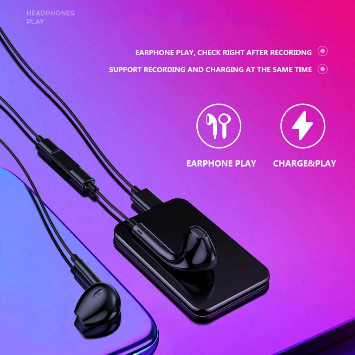 Bärbar Röstinspelare Mini 64GB Med Röstaktivering 3