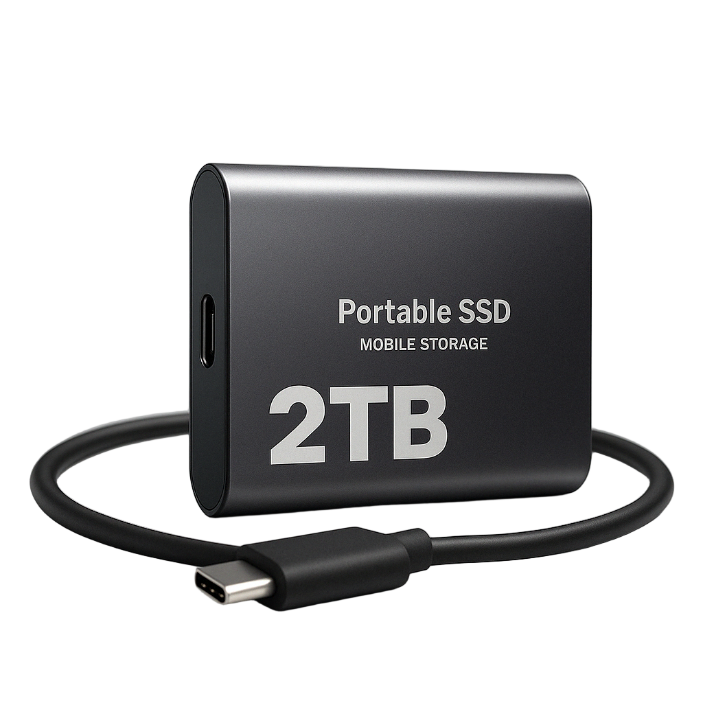 Bärbar SSD-lagring Extern höghastighets USB-C 1050 MB/s 0