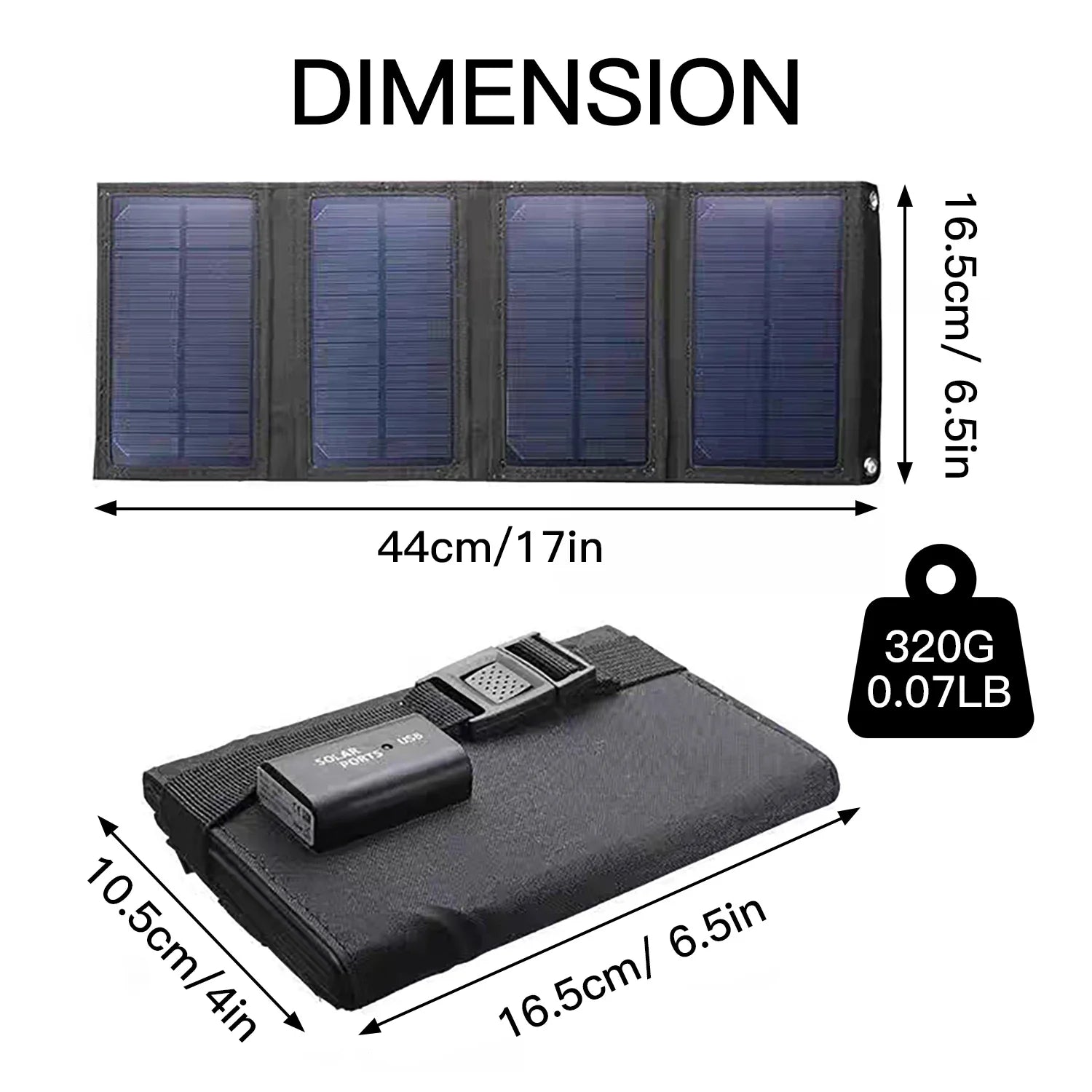 Bärbar Solpanel 60W Vikbar 4