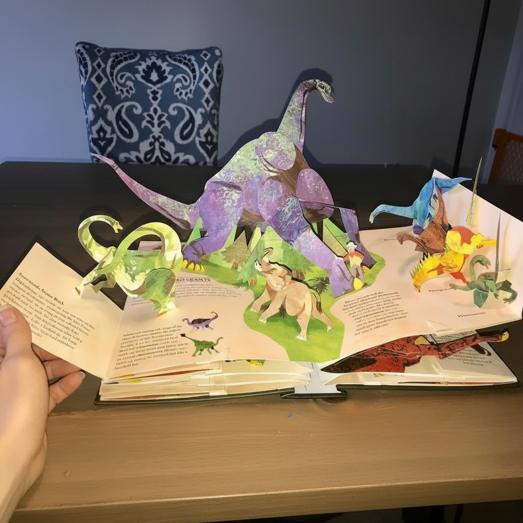 Barnbok 3D Popup Dinosaurieäventyr För Barn 2