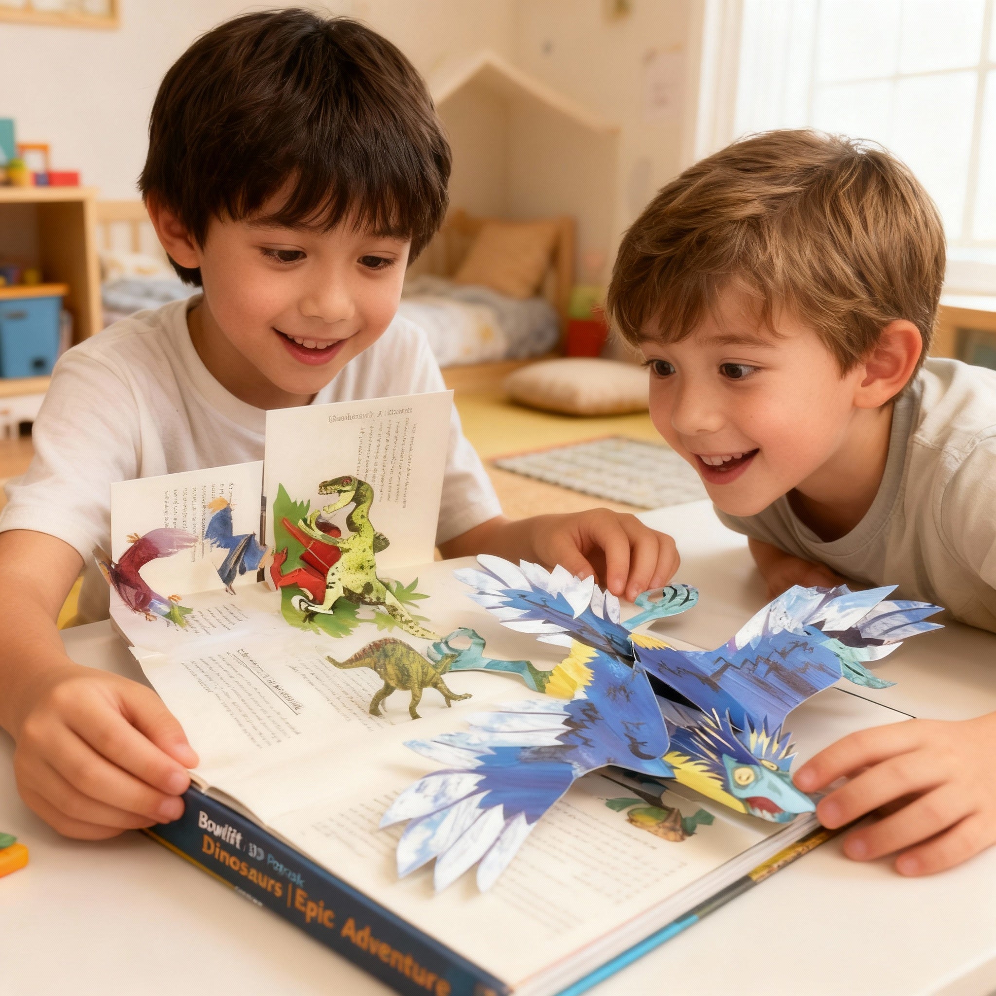 Barnbok 3D Popup Dinosaurieäventyr För Barn 3